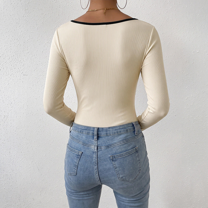 Ladies Modern Body with V-Neck Mune Fashion