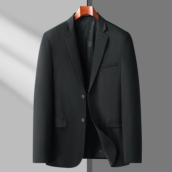 Men's Slim Wrinkle-Free Business Blazer with Notch Lapel Mune Fashion