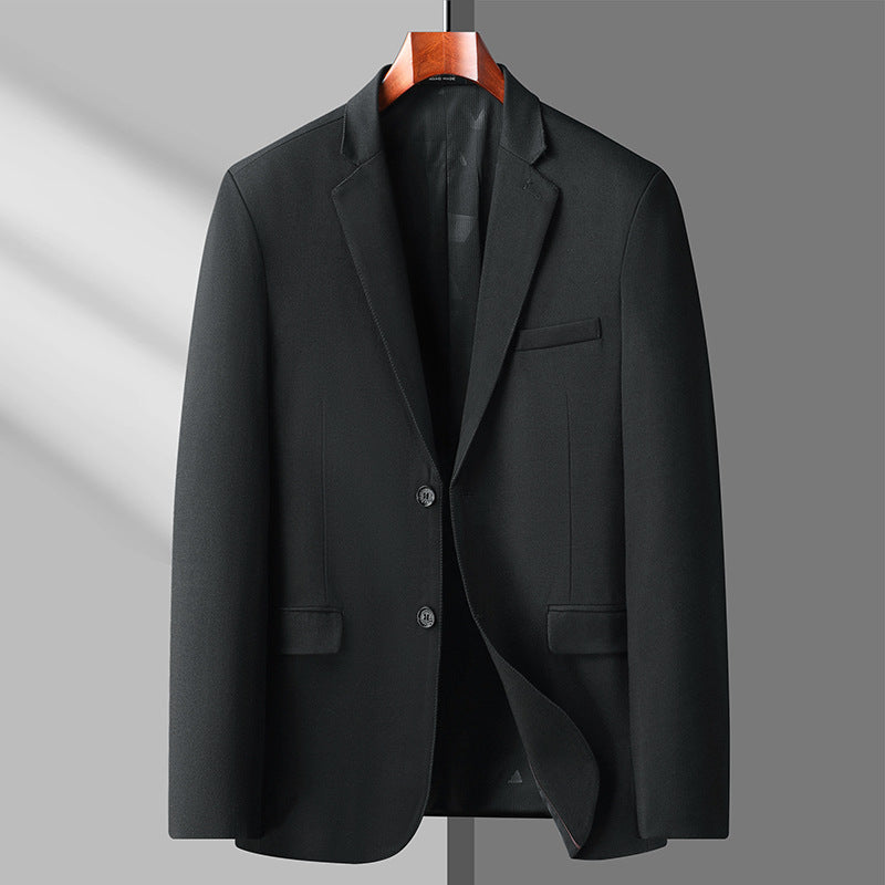 Men's slim-fit business blazer made of high-quality wool blend with light thermal padding Mune Fashion