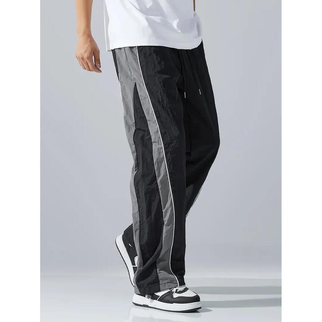 Men's Light Sports Training Pants with Side Contrast Stripes Mune Fashion