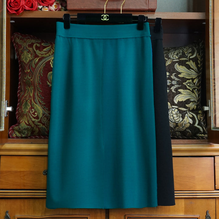 Women's Elegant Maxi Skirt with Front Slit Detail Mune Fashion