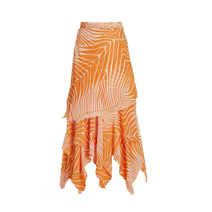 Women's swim outfit with asymmetric top and voluminous skirt Mune Fashion