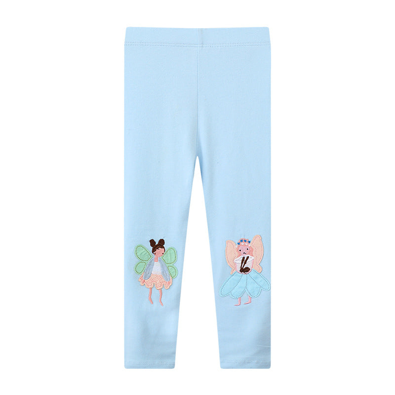 Girls leggings with enchanting fairy appliqués Mune Fashion