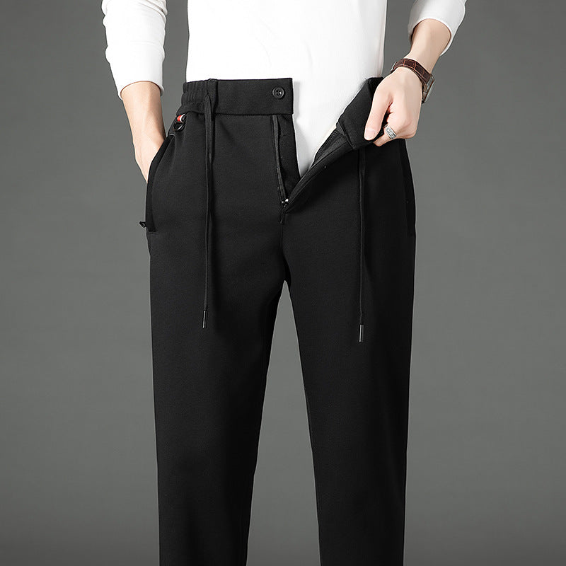 Men's thermo joggers with teddy lining, elastic waistband and zip pockets Mune Fashion