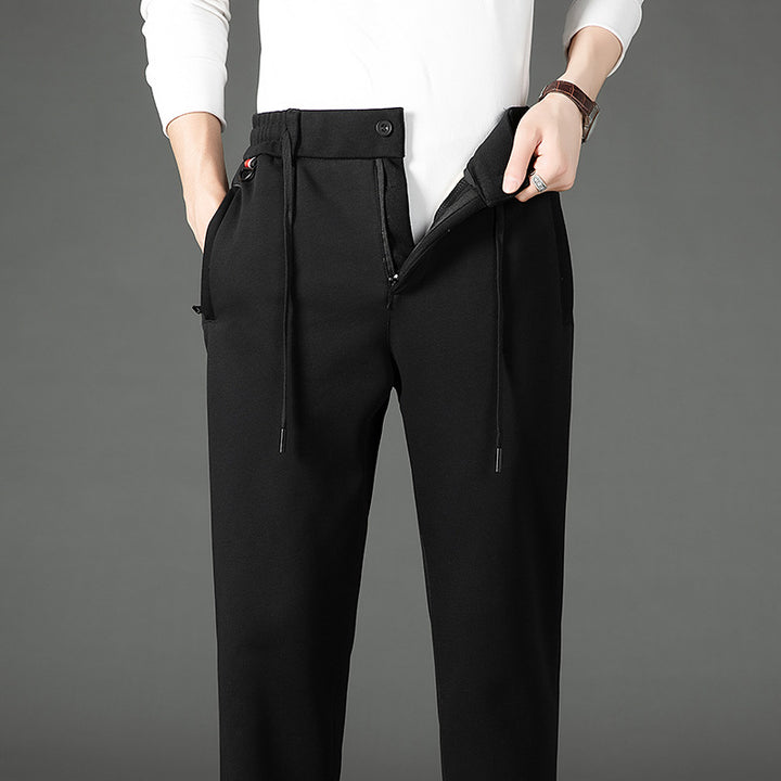 Men's thermo joggers with teddy lining, elastic waistband and zip pockets Mune Fashion