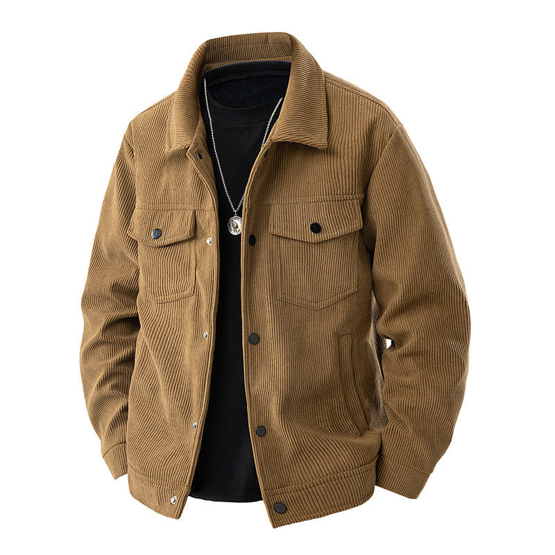 Men Comfortable Cord Jacket Mune Fashion