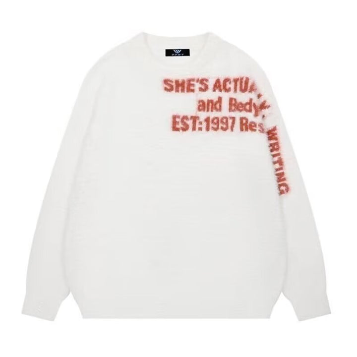 Women Casual Oversized Sweater with Graphic Print Mune Fashion