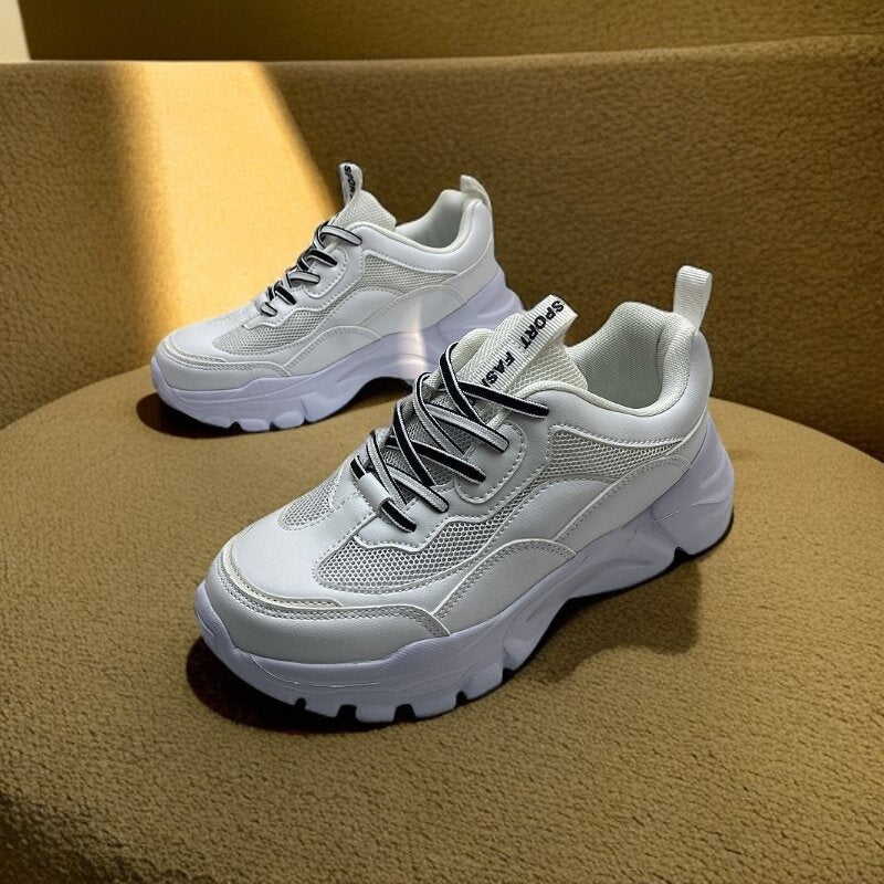 Women's nan klobiger platform sports shoe with breathable mesh fabric and padded insole Mune Fashion