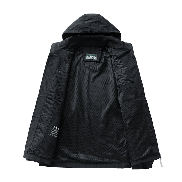 Men's outdoor jacket with hood and practical pockets Mune Fashion
