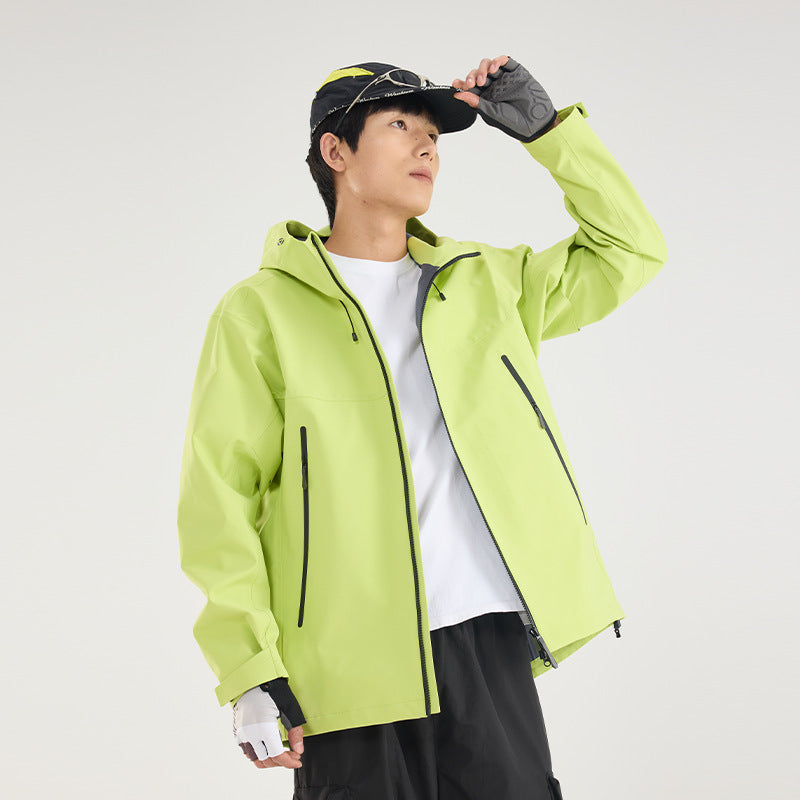 Women's Lightweight Technical Rain Jacket in Oversized Utility Cut with Adjustable Hood Mune Fashion