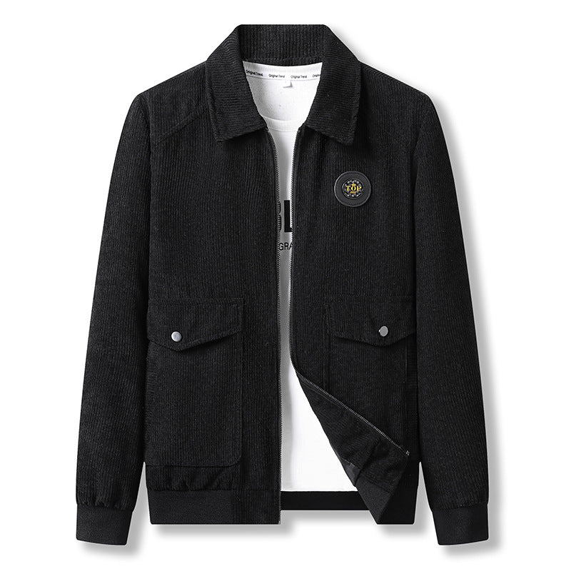 Men's cord jacket with practical zip Mune Fashion