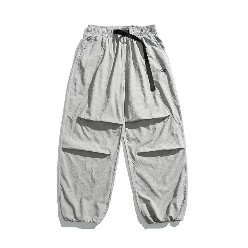 Unisex Lightweight Ripstop Cargo Pants with Multiple Flap Pockets and Elastic Hem Mune Fashion