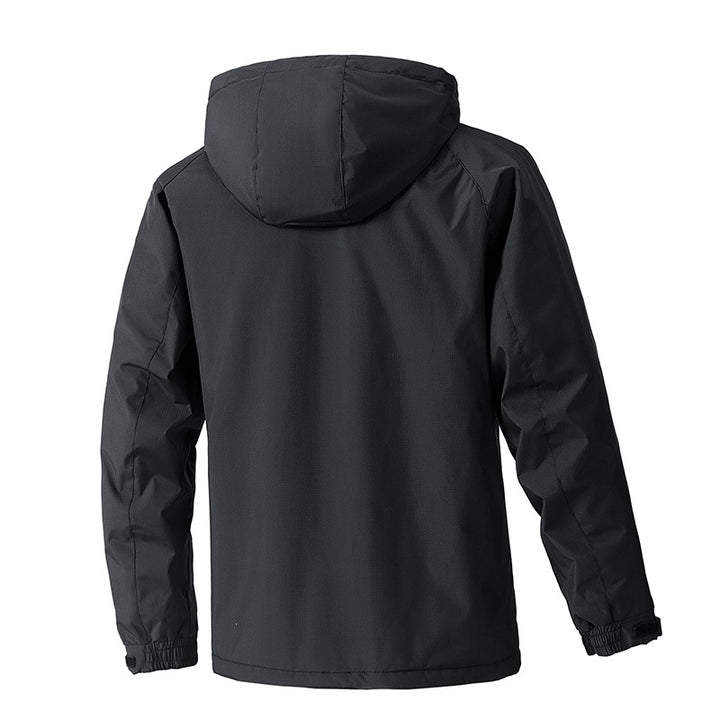 Men's Water-Repellent Hooded Transition Jacket with Thermal Lining, Utility Pockets & Adjustable Cuffs Mune Fashion