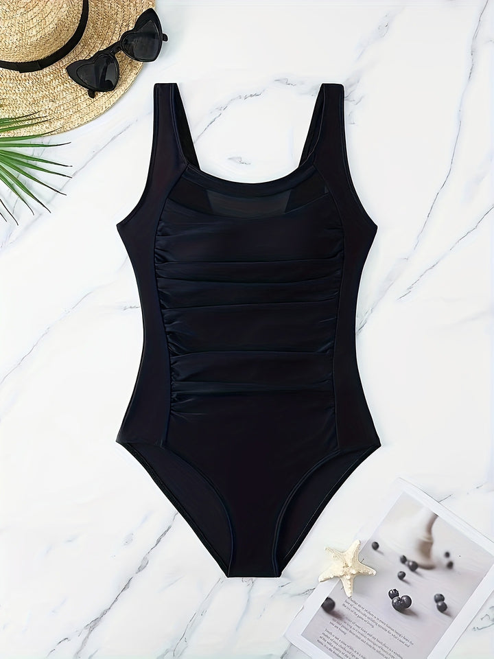 Women's One-Piece Swimsuit with Fashionable Ruffle Design Mune Fashion