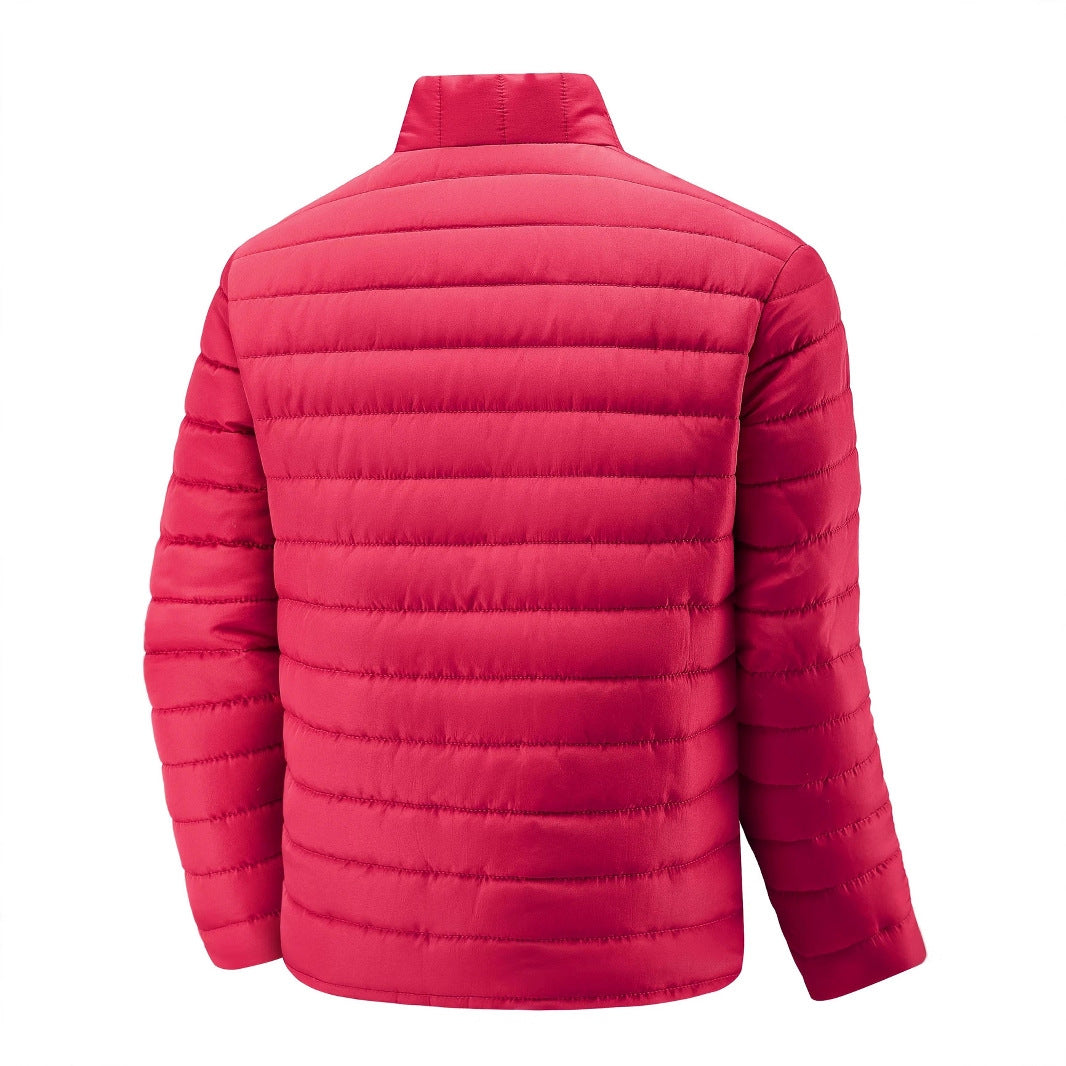 Men's Slim Fit Ultralight Thermo Quilted Jacket with High Stand-Up Collar Mune Fashion