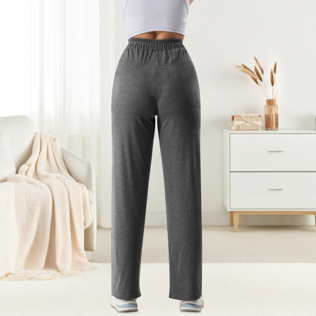 Women’s wide jersey lounge pants with high comfort waistband and side pockets Mune Fashion