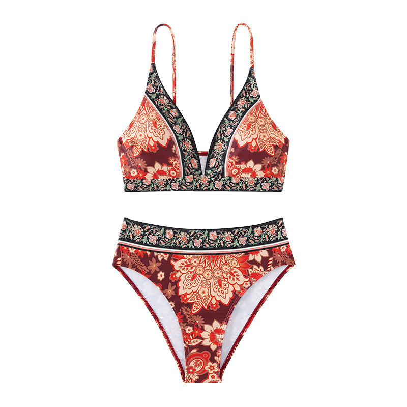 Ladies Triangle Bikini with floral design and stylish details Mune Fashion