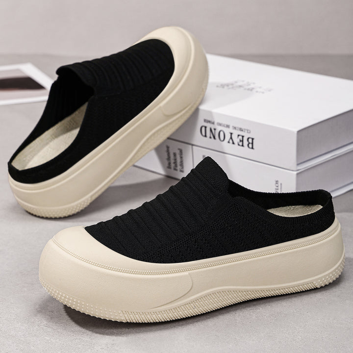 Women’s knitted slip-on platform sneakers with seamless sock upper and robust tread sole Mune Fashion