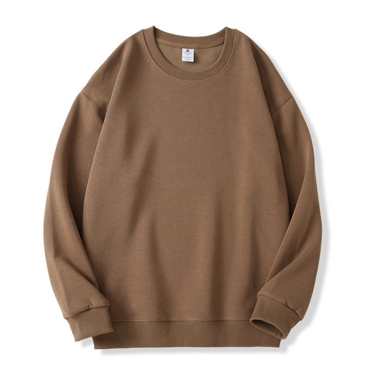 Unisex Oversize Cotton-Fleece Sweatshirt with Round Neck, Ribbed Cuffs and Heavy Quality Mune Fashion