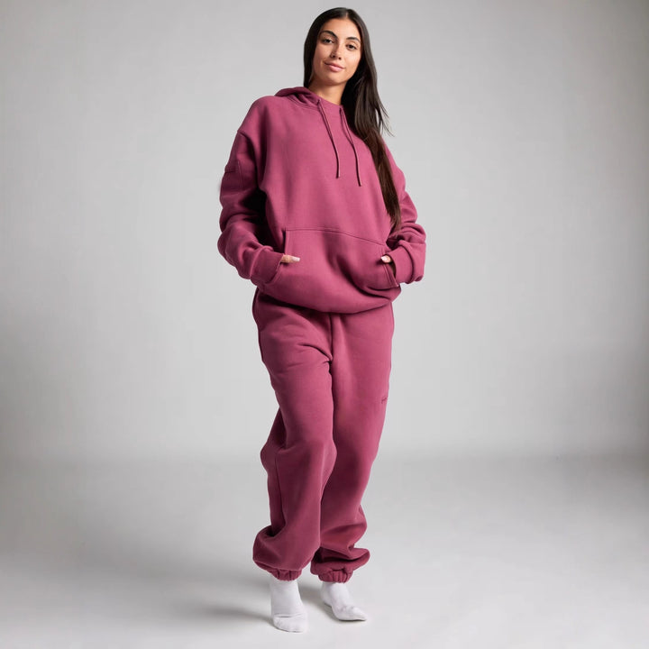 Women’s hoodie sweatshirt with integrated sleep mask and soft fleece lining Mune Fashion