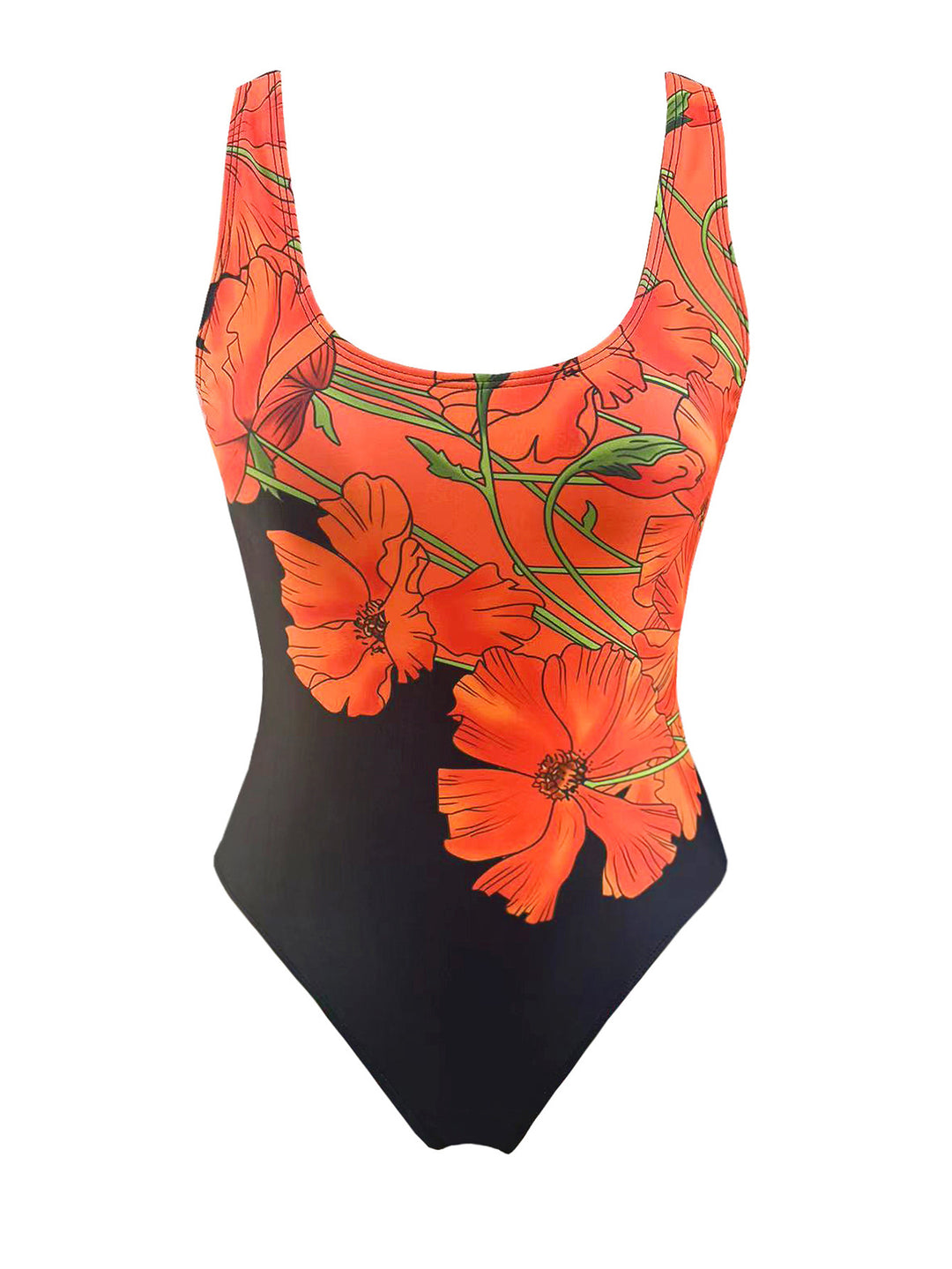 Women's One-Piece Swimsuit with Floral Design Mune Fashion