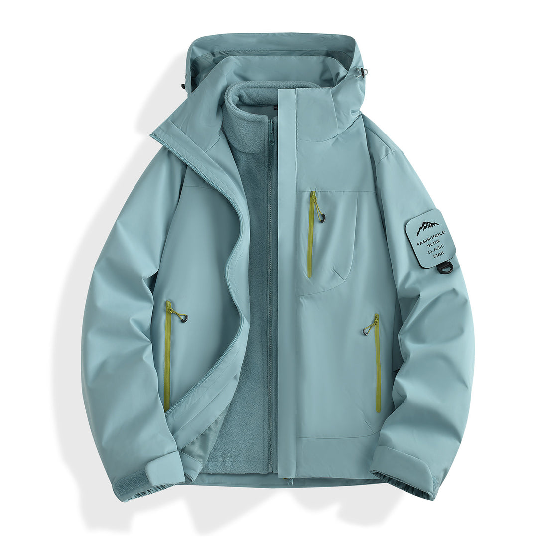 Women's two-layer softshell parka with removable fleece lining and waterproof zippers Mune Fashion