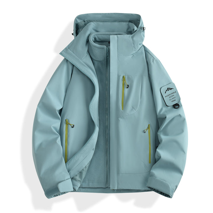 Women's two-layer softshell parka with removable fleece lining and waterproof zippers Mune Fashion
