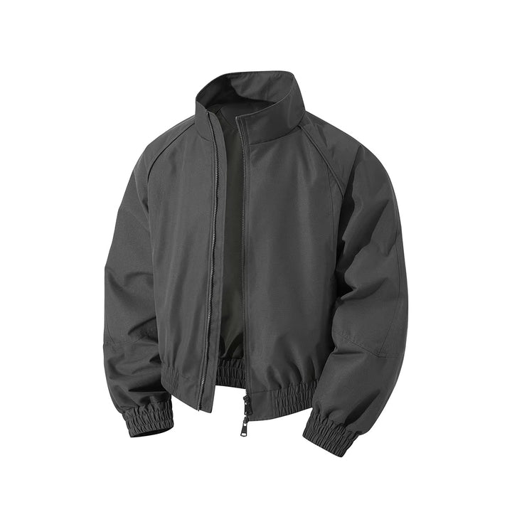 Men's lightweight windbreaker with high collar, two-way zipper and elastic drawstring waist Mune Fashion