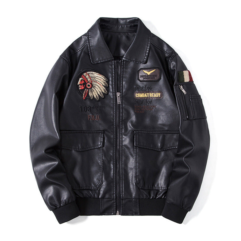 Men's Fashion Bomber Jacket with Embroidered Details Mune Fashion