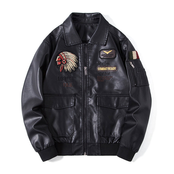 Men's Fashion Bomber Jacket with Embroidered Details Mune Fashion
