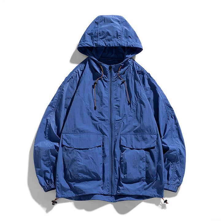 Ladies Lightweight Outdoor Jacket with Hood and Pockets Mune Fashion