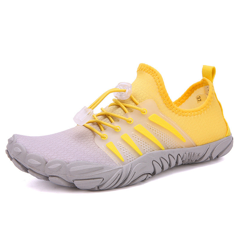 Women's flexible barefoot water shoe with perforated quick-drying construction and non-slip tread sole Mune Fashion