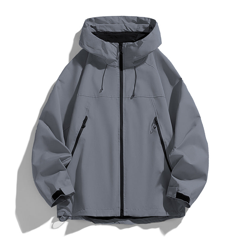 Men's Technical Hooded Utility Jacket with Contrast Panels and Water-Repellent Membrane Mune Fashion