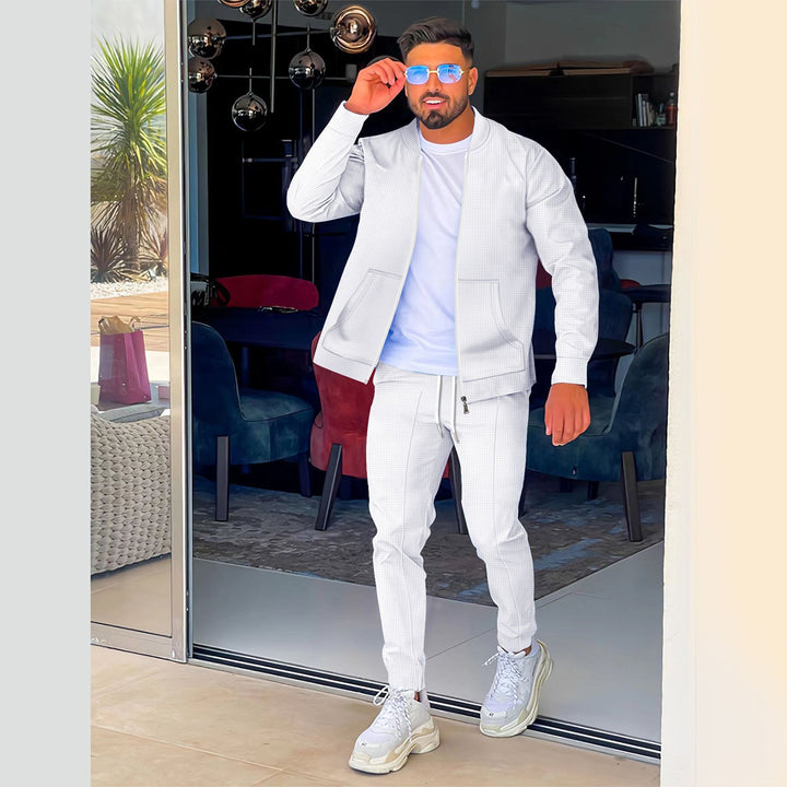 Men's urban leisure set with tapered jogging pants and zip-up jacket Mune Fashion