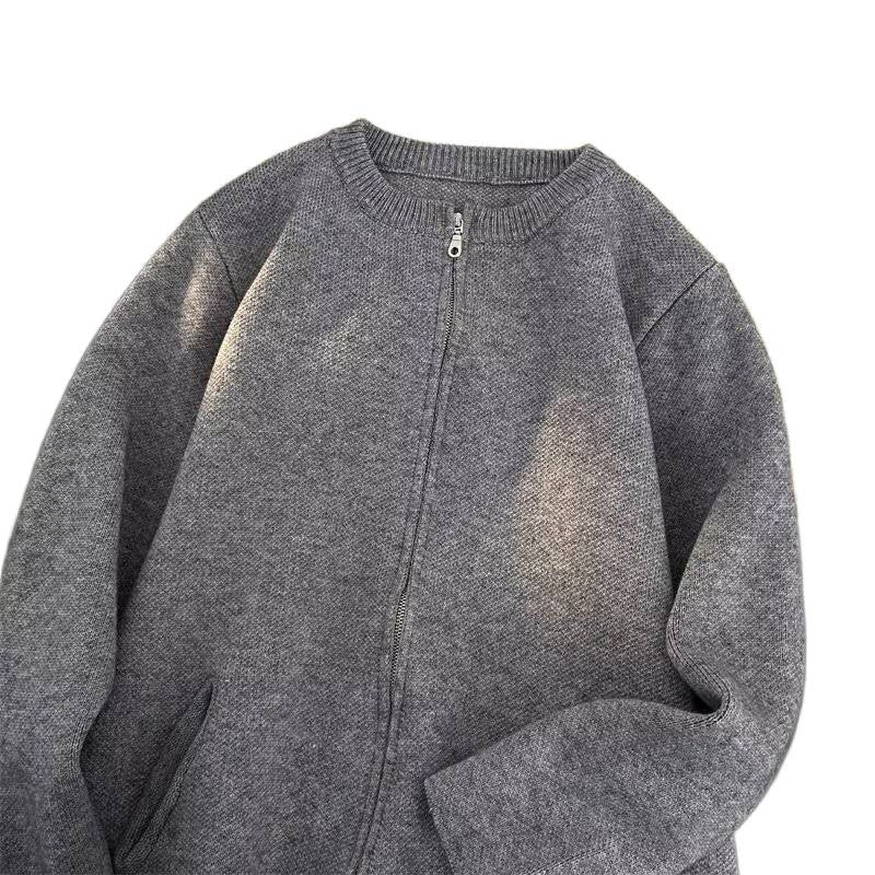 Women's short fine knit cardigan with full zip and side pockets Mune Fashion