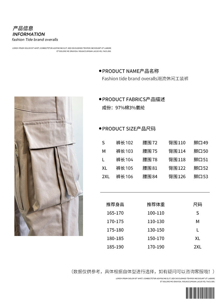 Men's utility cargo pants with large flap pockets, straight leg, and sturdy twill Drune