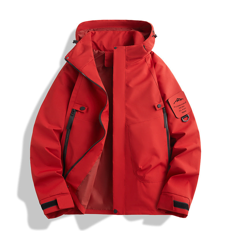 Men's functional jacket with adjustable hood