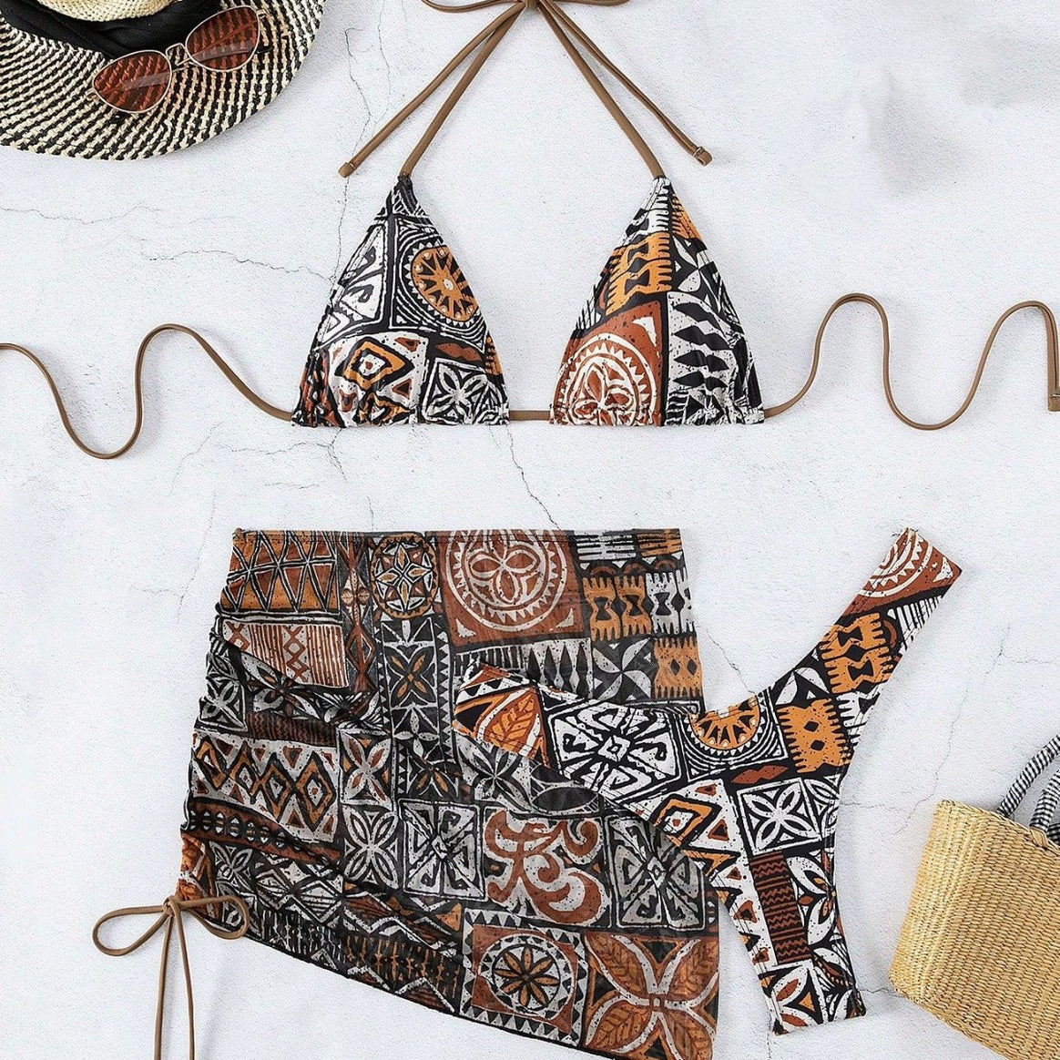 Women's bikini set with adjustable top and high-waisted short Mune Fashion