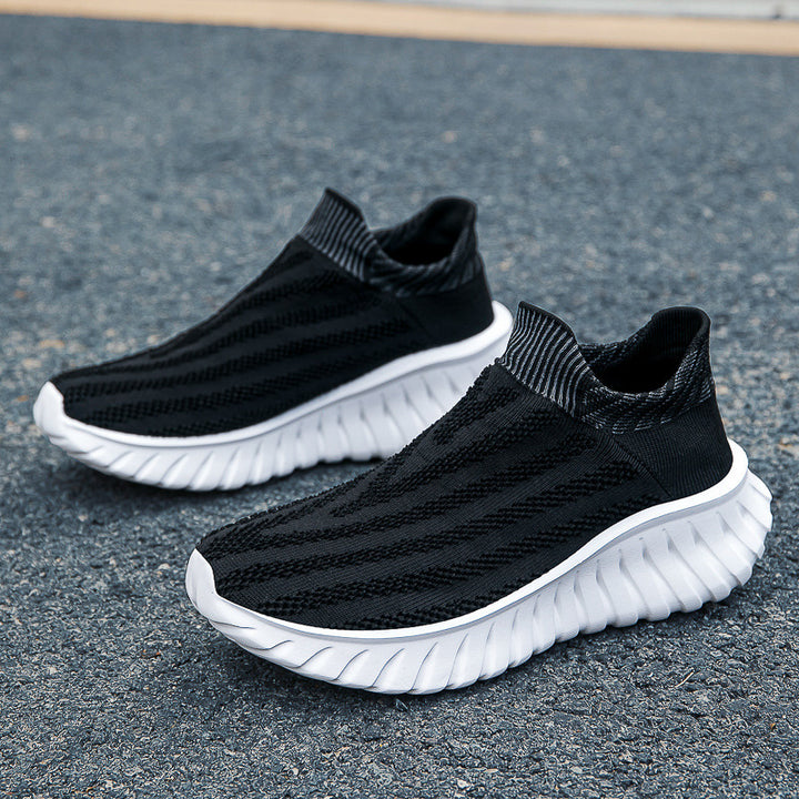 Unisex seamless knit slip-on sneakers with elastic sock collar and profiled cushioning sole profile Mune Fashion