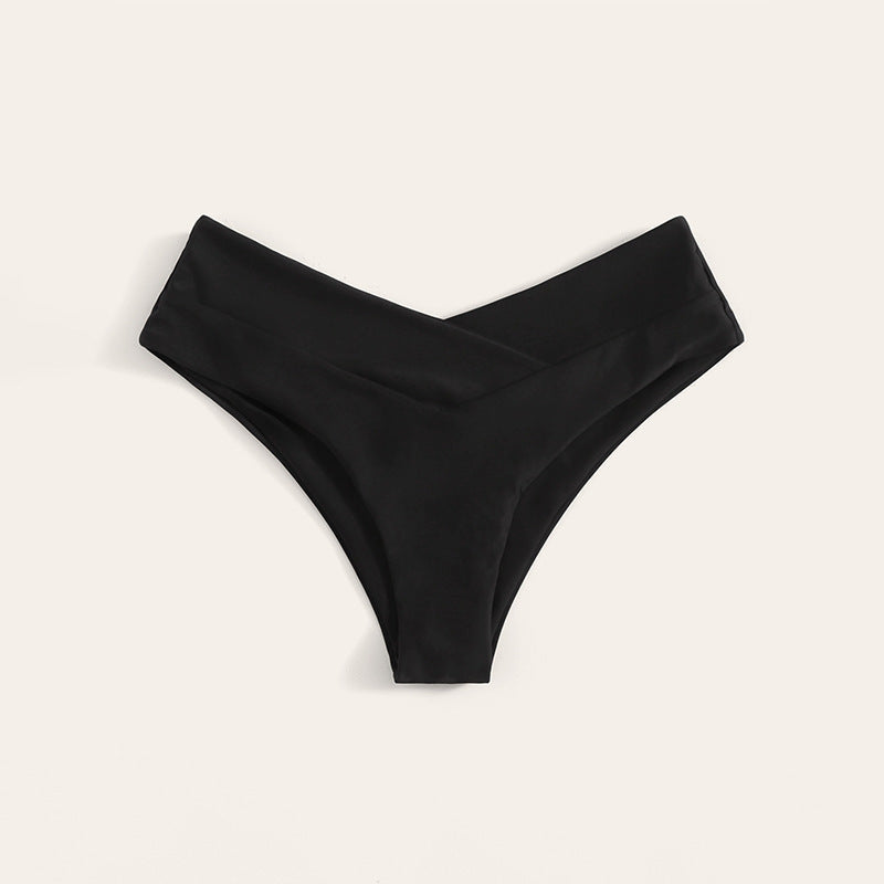 Women's High-Cut Bikini Bottom with Fashionable Design Mune Fashion