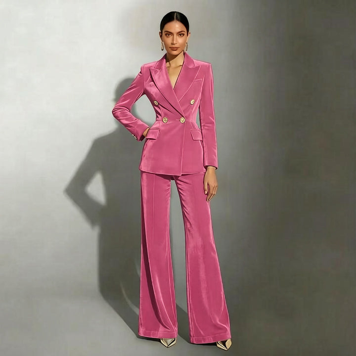 Women Elegant and High-Quality Velvet Suit Mune Fashion