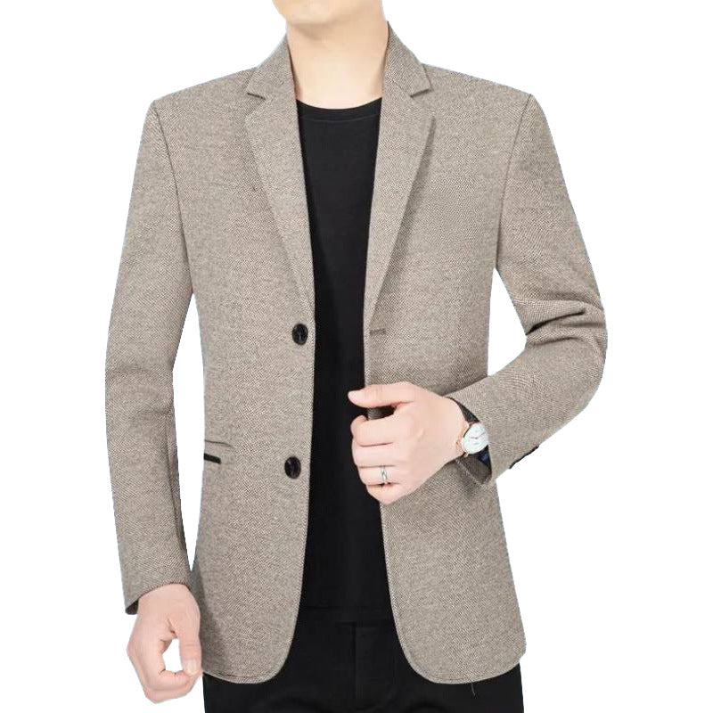 Men's Slim-Fit Blazer with subtle logo and textured fabric Mune Fashion Mune Fashion