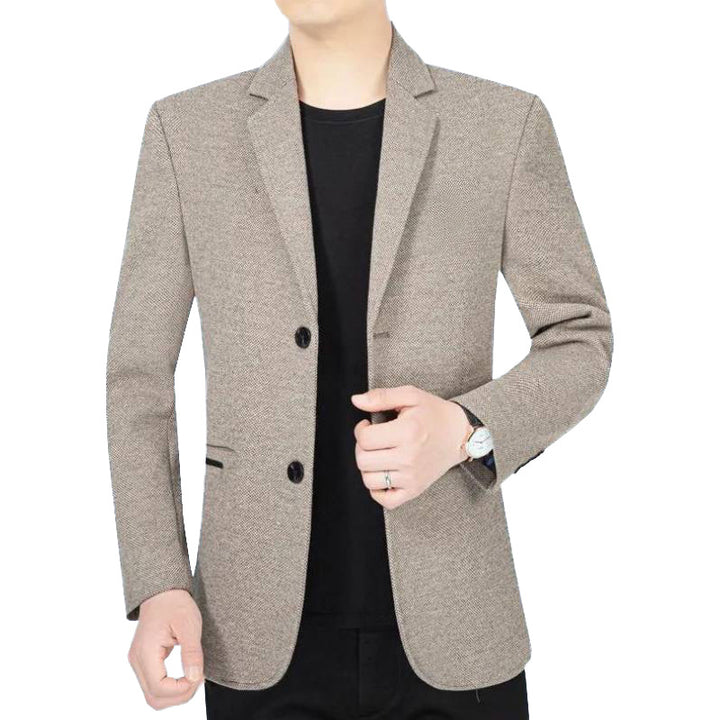 Men's Slim-Fit Blazer with subtle logo and textured fabric Mune Fashion Mune Fashion