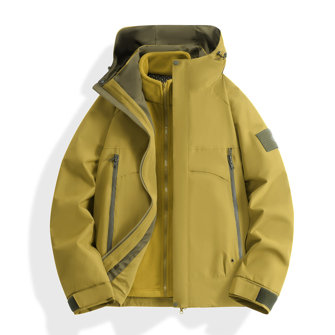 Women's waterproof modular parka with removable fleece inner jacket and technical hood Mune Fashion