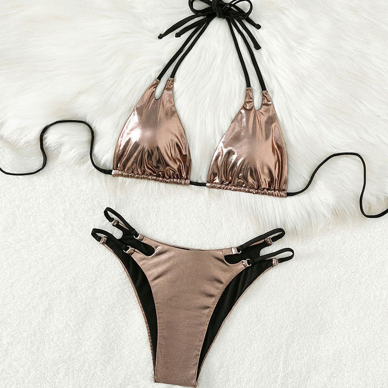Women Triangle Bikini with elegant lacing details Mune Fashion