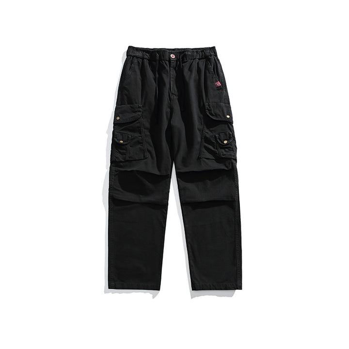 Men's utility cargo pants with elastic waistband, multiple pockets and relaxed fit Drune
