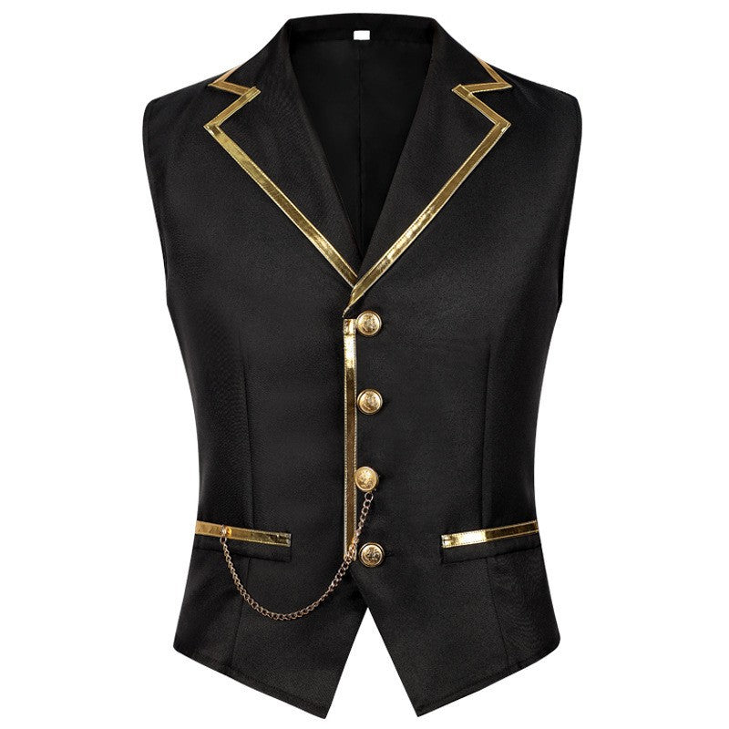 Unisex sleeveless lacing vest in historic LARP design with hidden zipper and metal eyelets Mune Fashion