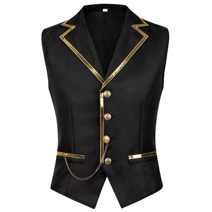 Unisex sleeveless lacing vest in historic LARP design with hidden zipper and metal eyelets Mune Fashion