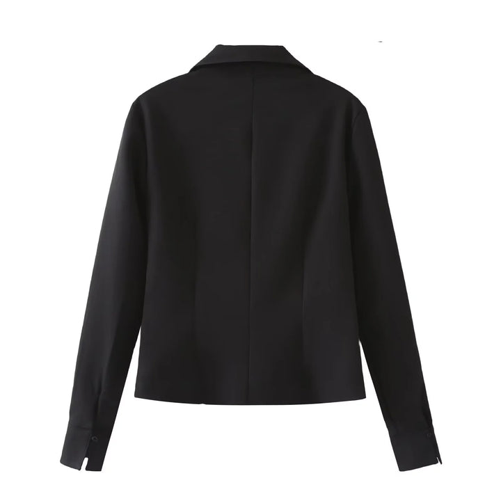 Women Elegant tailored shirt blouse with fine button placket and pointed collar Mune Fashion