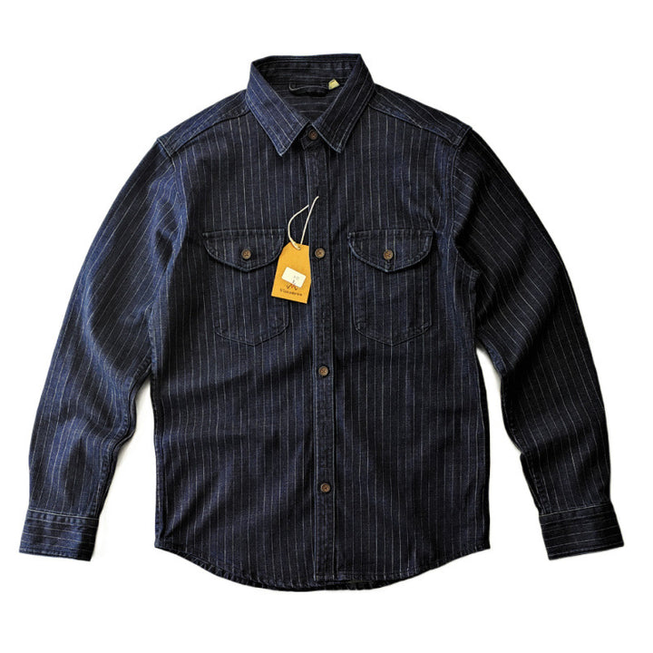 Men's Checkered Denim Shirt Jacket Mune Fashion